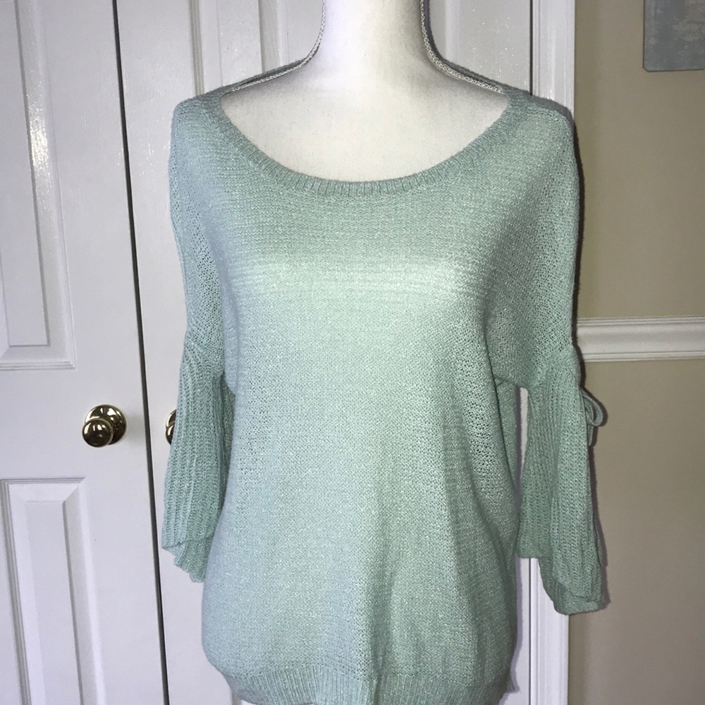 Express Sweater Seafoam Cut Out Sleeves Size XS